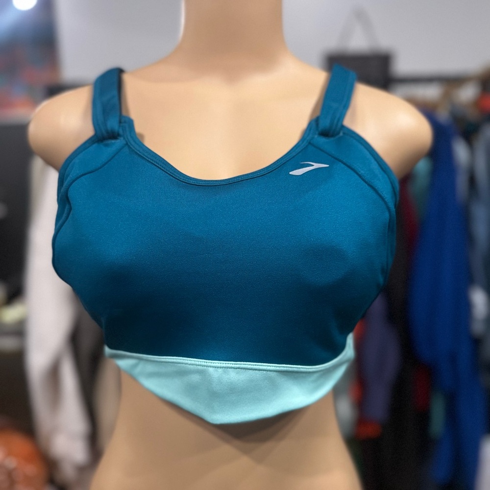 Brooks Teal and Light Blue Sports Bra